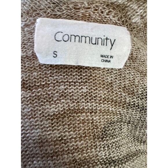 Community Sheer Brown Cardigan - Size Small - Picture 7 of 8